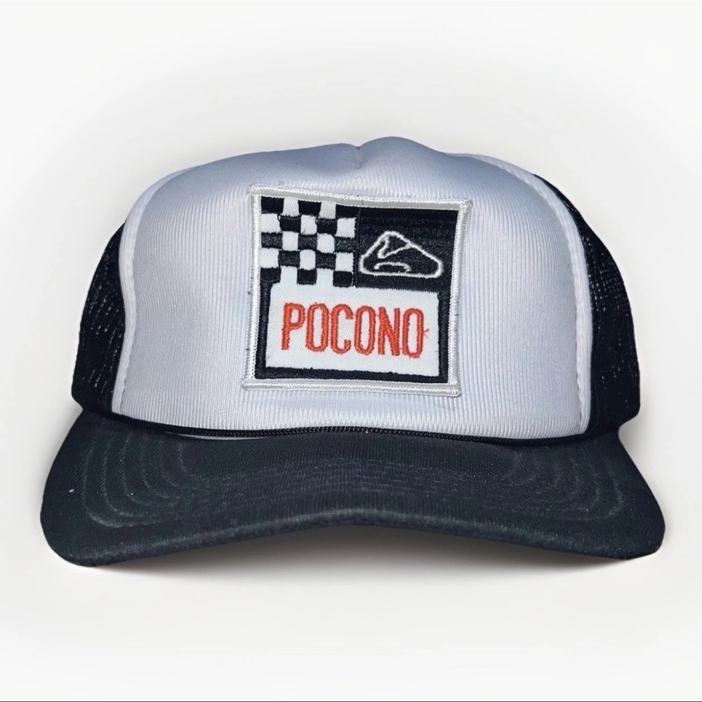 VTG 1980s NASCAR Snapback Hat Cap Track Rope POCONO RACEWAY Patch Foam Trucker